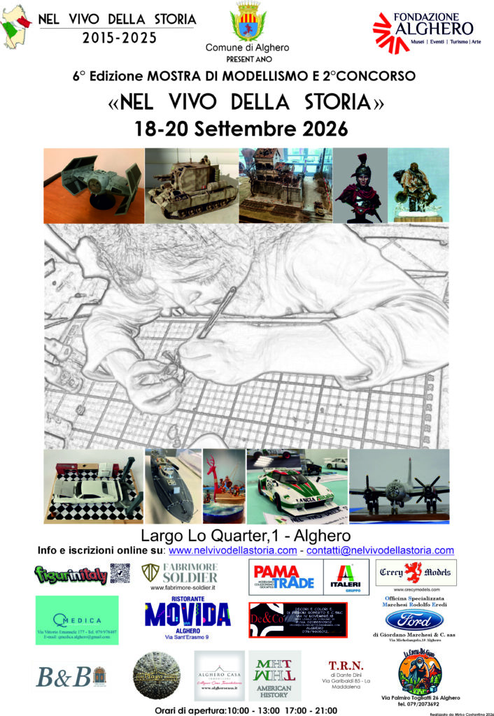 Alghero ospita la 6ª Edizione della Mostra di Modellismo “Nel vivo della storia”
