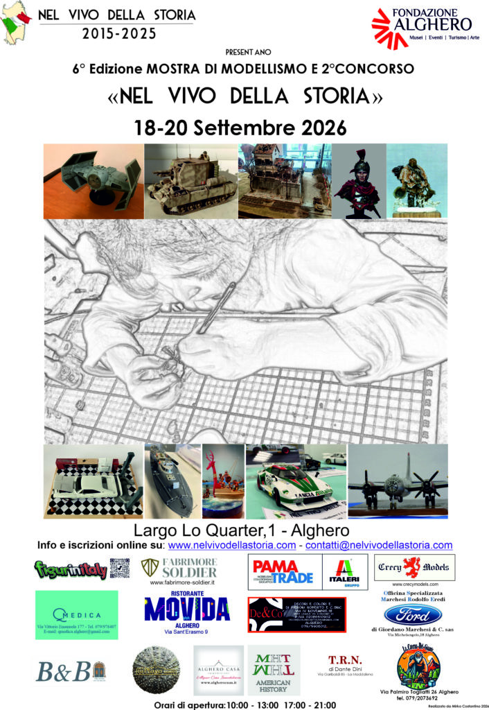 Alghero ospita la 6ª Edizione della Mostra di Modellismo “Nel vivo della storia”